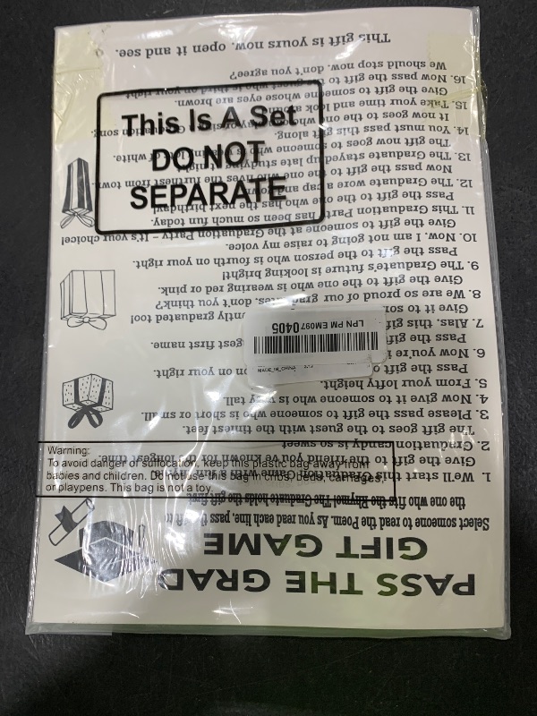 Photo 1 of Sinload Graduation Pass the Grad Gift Game Card with Back Stand Graduation Party Game 2025 Pass the Grad Gift Card for College Celebration Party Supplies