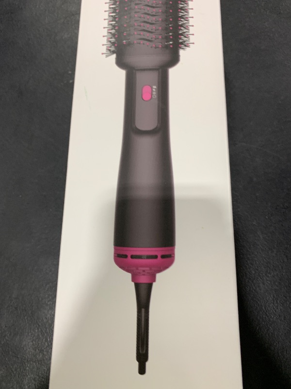 Photo 1 of 4-in-1 Hair Dryer Brush - Blow Dryer and Styler in One, Hot Air Brush with Oval Barrel for Volumizing, Suitable for All Hair Types,Red