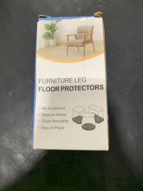 Photo 1 of 24 Pcs Chair Leg Floor Protectors for Hardwood Floors Silicone Covers to Protect Wood Tile Floors Felt Pads Furniture Leg Caps Non Slip Reduce Noise (Fit:1.3"-2")