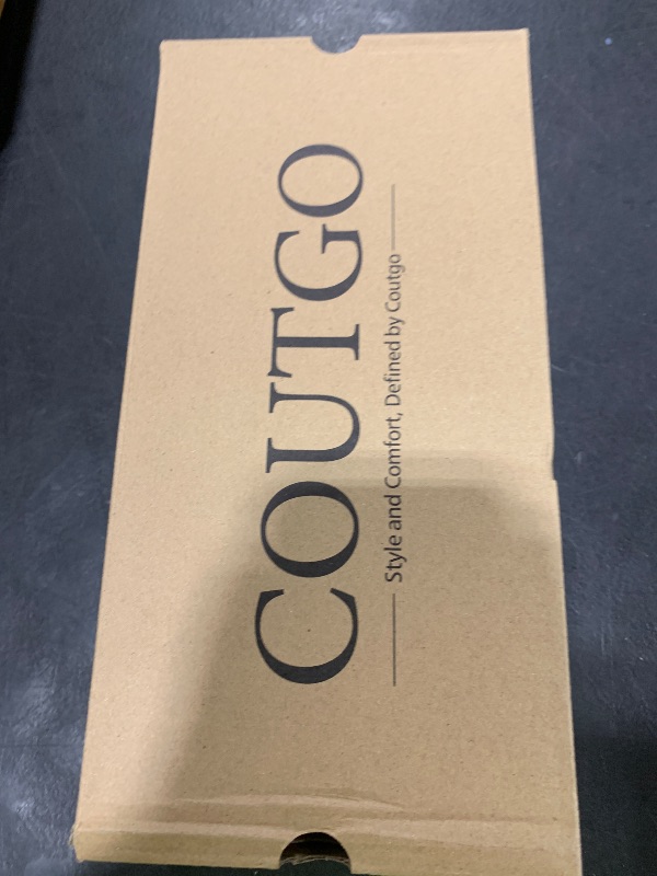 Photo 1 of Coutgo Womens Mary Jane Chunky Low Heels Closed Square Toe Ankle Strap Pumps Wedding Party Dress Shoes, Black, Size 7