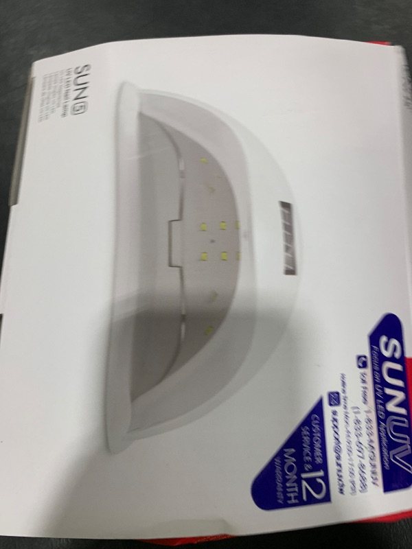 Photo 1 of SUNUV UV Light for Nails, UV LED Nail Lamp with 4 Timer Settings, Compatible with All Gel Polish, Auto Sensor LCD Display Removable Base, SUN5
