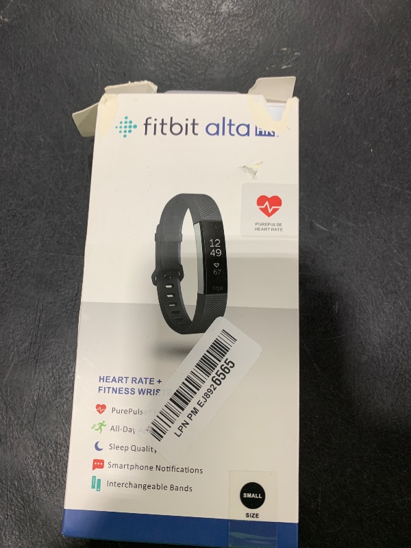 Photo 1 of Fitbit Alta HR, Black, Small (US Version)