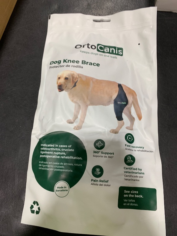 Photo 1 of Ortocanis - Dog Knee Brace - for Left Hind Leg - Made of ARD Neoprene - for ACL Tear, Ligament Injuries, Patellar Luxation or Osteoarthritis - Size Large (12,3-14,2 ")