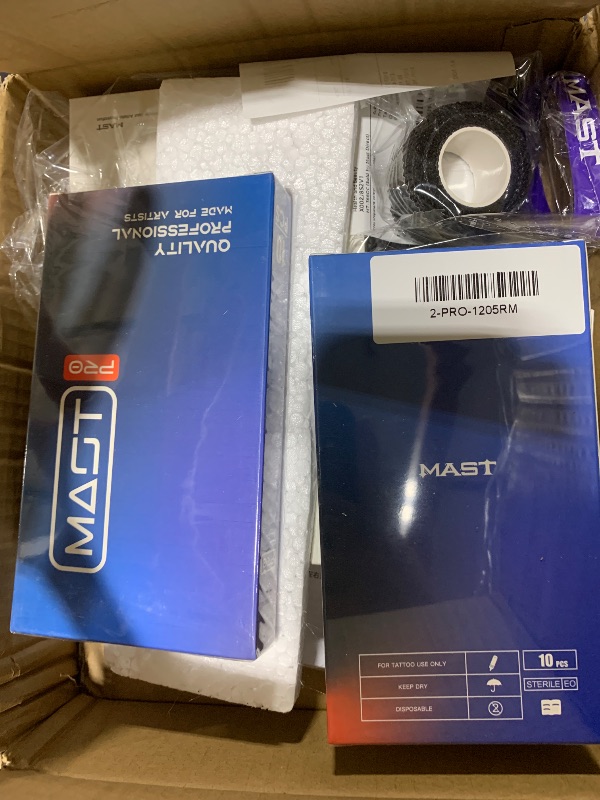 Photo 1 of Mast Tour Wireless Tattoo Gun Machine Kit - Complete Tattoo Kit for Beginners 2 Batteries Power Supply 20Pcs Cartridges Needles for Lining Shading