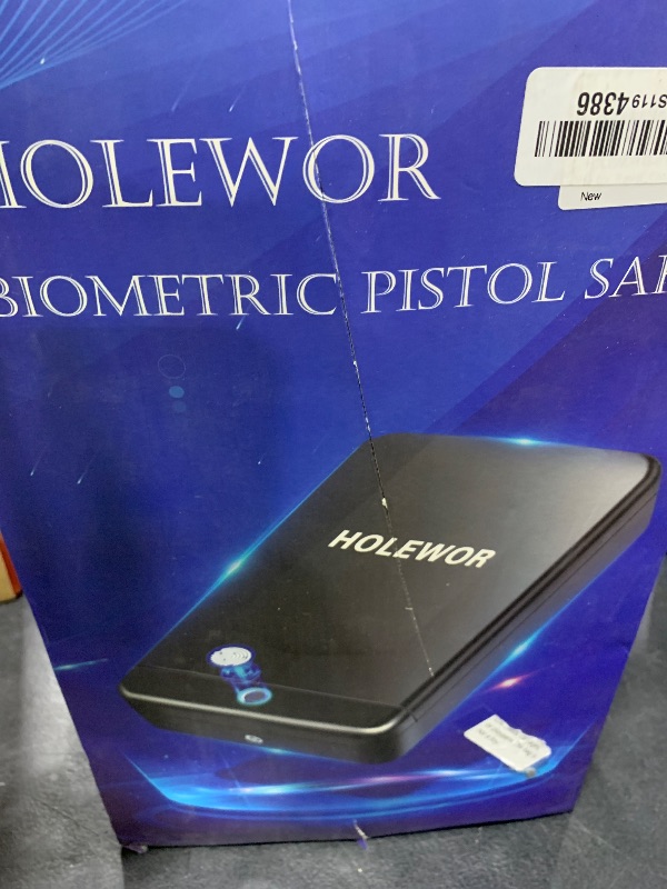 Photo 1 of Holewor  Safe Small Pistol Safe Biometric Gun Lock Box for Handgun, Fingerprint Quick Access Portable Pistol Case for Car Travel Nightstand Bedside