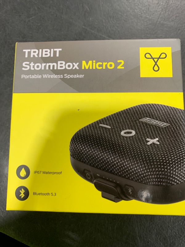 Photo 1 of Tribit StormBox Micro 2 Wireless Portable Speaker: 10W Loud Deep Bass Sound, IP67 Waterproof Bike Speaker with Bluetooth 5.3, 12Hrs Playtime, TWS Pairing for Camping Travel Hiking