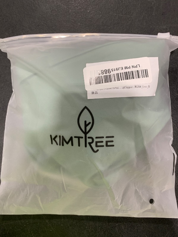 Photo 1 of KIMTREE Sports Bra with Padding, U Back Sports Bras for Women High Support (WX2966_Green_M)