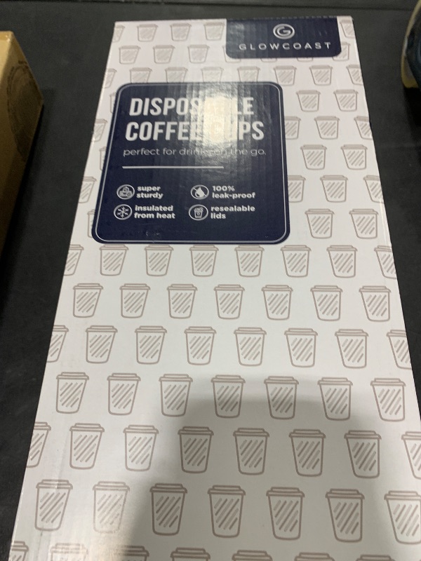 Photo 1 of Glowcoast To Go Coffee Cups With Lids - 22 oz Disposable Coffee Cup With Lid. Large Togo Travel Paper Ripple Hot Cups Insulated For Hot, Cold Beverage Drinks, No Sleeves Needed (25, Dusk Grey)