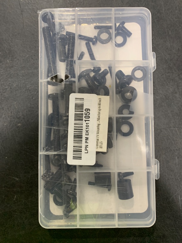 Photo 1 of Universal TV Mounting Hardware Screw Kit Set with Box - M4 M5 M6 M8 Screws and Washers Spacers, Replacement Screws for TV VESA Mounting, Fits Most TV/Monitor up to 80 inch