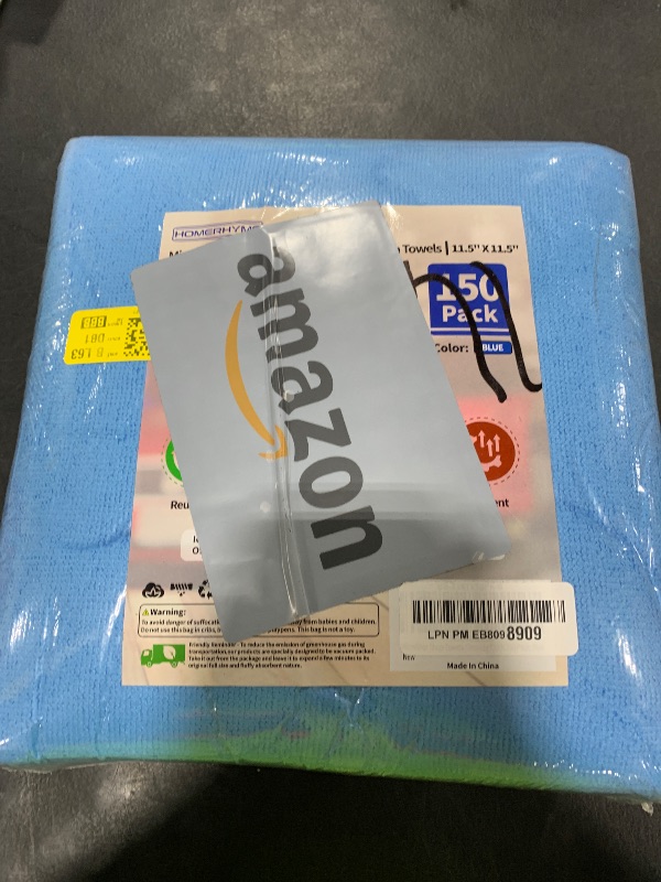 Photo 1 of HOMERHYME Shop Towels, 150 Pack Cleaning Rags Microfiber Towels, Bulk All-Purpose Microfiber Cleaning Cloth Lint-Free Wipe Washcloth for Commercial Garage Automotive & Housekeeping 11.5"*11.5"