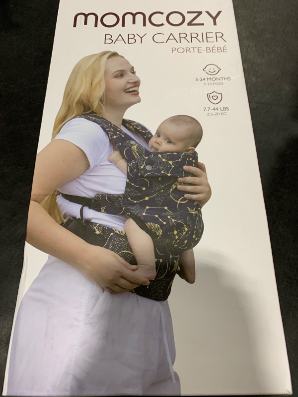 Photo 1 of Momcozy Baby Carrier - Ergonomic, Cozy and Lightweight Carrier for 7-44lbs, Effortless to Put On, Ideal for Hands-Free Parenting, Enhanced Lumbar Support, Purehug for Infant to Toddler, Black