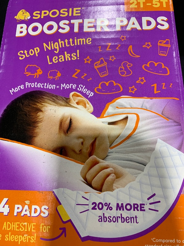 Photo 1 of Sposie Diaper Booster Pads, Stop Leaks in Overnight Diapers, Nighttime Diapers, Baby Diapers, and Disposable Toddler Training Underwear Girls and Boys, Adhesive Diaper Pad, Size 5 Diapers and up
