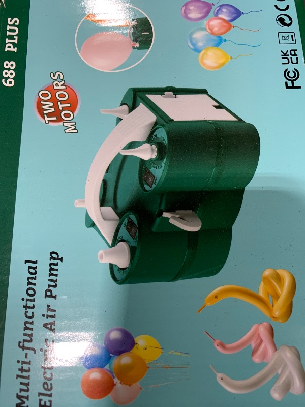 Photo 1 of LooLaa Balloon Pump 3-in-1 Electric Blower Machine for Inflatables and Balloons, Quick-Fill 110V AC Inflator Deflator for Latex 260q Foil Balloons Pool Floats Air Mattress