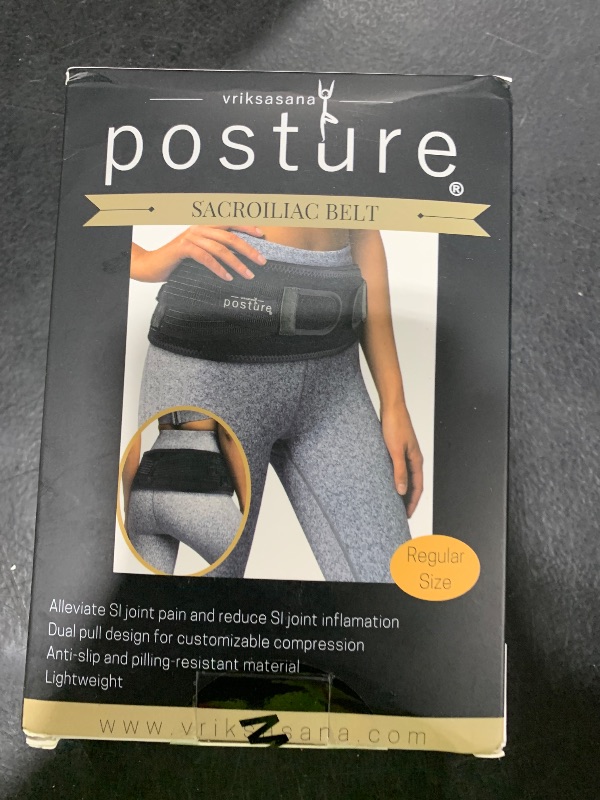 Photo 1 of Vriksasana Posture Sacroiliac Hip Belt for Women and Men That Alleviates Sciatic, Pelvic, Lower Back, Leg and Sacral Nerve Pain Caused by Si Joint Dysfunction| Trochanter Brace (Regular, Black)