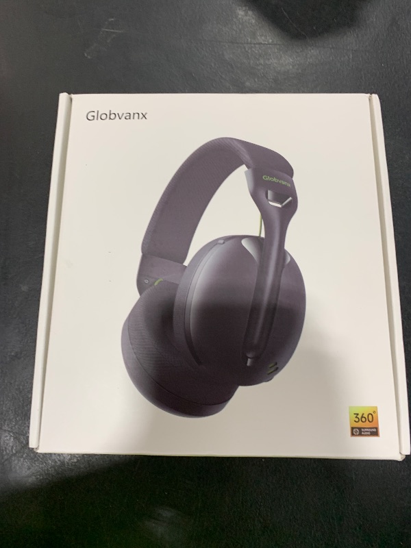 Photo 1 of Globvanx Wireless Gaming Headset for PS5, PS4, PC, Mac, Switch, 2.4GHz Gaming Headsets with Bluetooth 5.4, Hidden ENC Noise Canceling Mic, 35H Battery, 3D Spatial Sound, 3.5mm Wired - Black