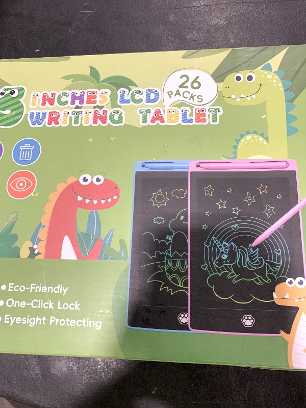 Photo 1 of 26 Packs LCD Writing Tablet, 8.5INCH Doodle Board for Child, Erasable Kids Drawing Pad, Electronic Drawing Writing Board for Kids Adults Learning & Education (Blue+Pink+Purple+Green+Yellow)