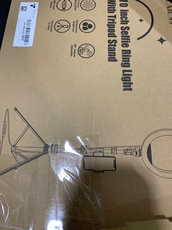 Photo 1 of Kaiess 10.2" Selfie Ring Light with 65" Adjustable Tripod Stand & Phone Holder for Live Stream/Makeup, Upgraded Dimmable LED Ringlight for Tiktok/YouTube/Zoom Meeting/Photography