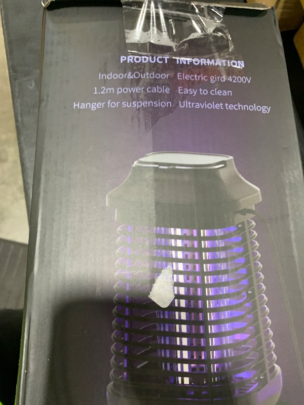 Photo 1 of Bug Zapper Outdoor/Indoor,Mosquito Zapper 4200V High Powered Waterproof Electronic Mosquito Killer,15W UVA Mosquito Lamp Bulb,Fly Traps Patio Insects Killer,Trap Killer for Home,Kitchen, Backyard