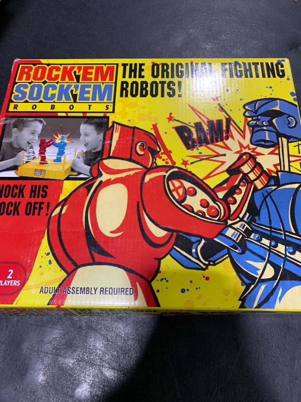 Photo 1 of Mattel Games Rock 'Em Sock 'Em Robots Kids Game, Fighting Robots with Red Rocker & Blue Bomber, Knock His Block Off