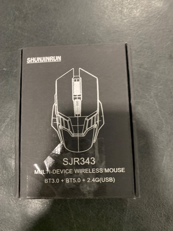 Photo 1 of Bluetooth Mouse, Wireless Gaming Mouse with 800mAh Rechargeable Battery, 3 Modes(BT5.0/3.0+2.4G), 7 Buttons, Ergonomic RGB Light up Computer Mouse for Laptop/PC/iPad/Tablet/Mac/Office/Games - Grey