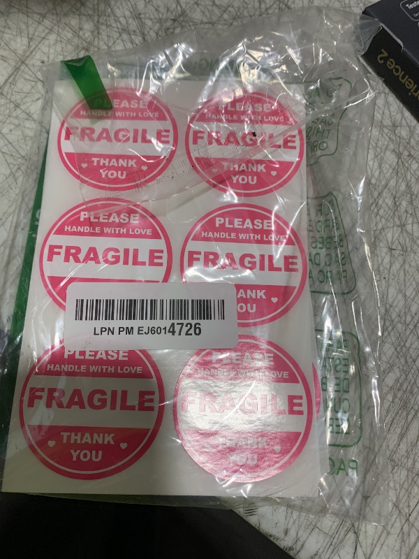 Photo 1 of 2 inch 300 PCS Pink Round Fragile Labels Circle Fragile Stickers for Shipping Mailing Envelops Cartons Pallets Adhesive Labels-Poskornwel