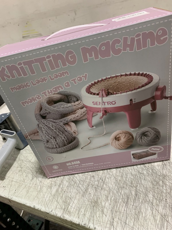 Photo 1 of PKHOUHYI Sentro 40 Needles Knitting Machine, Smart Automatic Knitting Machine for Adults and Beginners, Crochet Weaving Double Circular Knitting Loom Machine Kit for Hat,Scarves,Sock,Gloves,Sweater