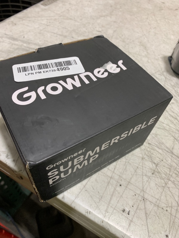 Photo 1 of GROWNEER 550GPH Submersible Pump 30W Ultra Quiet Fountain Water Pump, 2000L/H, with 7.2ft High Lift, 3 Nozzles for Aquarium, Fish Tank, Pond, Hydroponics, Statuary Black