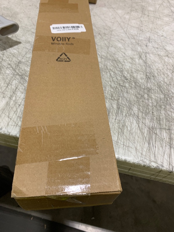 Photo 1 of VOIIY White Curtain Rods for Windows 48 to 84 Inch(4-7 Feet),1" Diameter Drapery Rods with Modern Style End Cap Finials,Size:36-88 Inch