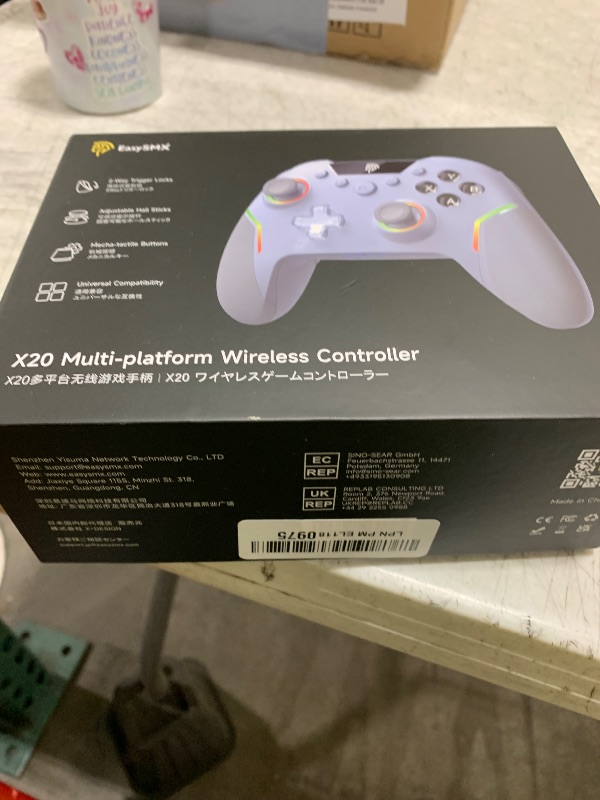 Photo 1 of EasySMX X20 Wireless Gaming Controller with RGB Backlit, 2-Stage Hall Effect Stick, 1000Hz Polling Rate, 6-Axis Gyro on Multi-Platform, Mech Buttons- Compatible with PC/Switch/Steam/Android