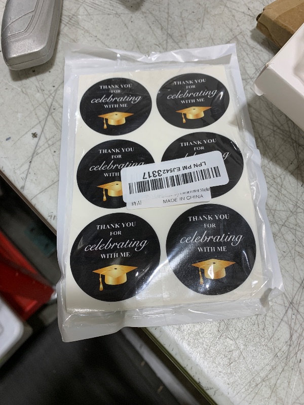 Photo 1 of 2 inch 150PCS Graduation Thank You for Celebrating with Me Stickers