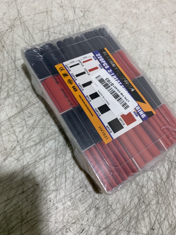 Photo 1 of haisstronica 3:1 Heat Shrink Tubing Kit, Adhesive Lined Marine Resistant Grade Shrink Wrap - 1.75"length 6 Size Perfect for Home and Industrial, 1/8"-3/4" 220PCS - Black, Red