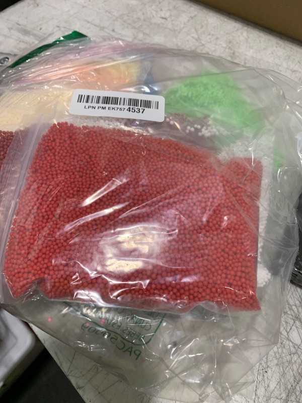 Photo 1 of DECORA 240000 Pieces 2-3mm Mini Foam Balls Rainbow Foam Beads Decorative Slime Beads for Slime Doll Vase Filling 12 Pack