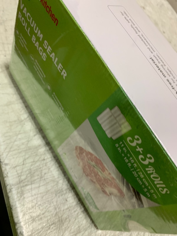 Photo 1 of [2025 Upgraded] Bonsenkitchen 3 Rolls 11" x 16' + 3 Rolls 8" x 16' Vacuum Sealer Bags for Food with a Color Box, Easy to Store, Commercial Grade, BPA Free, Great for Food Storage or Sous Vide, VB22