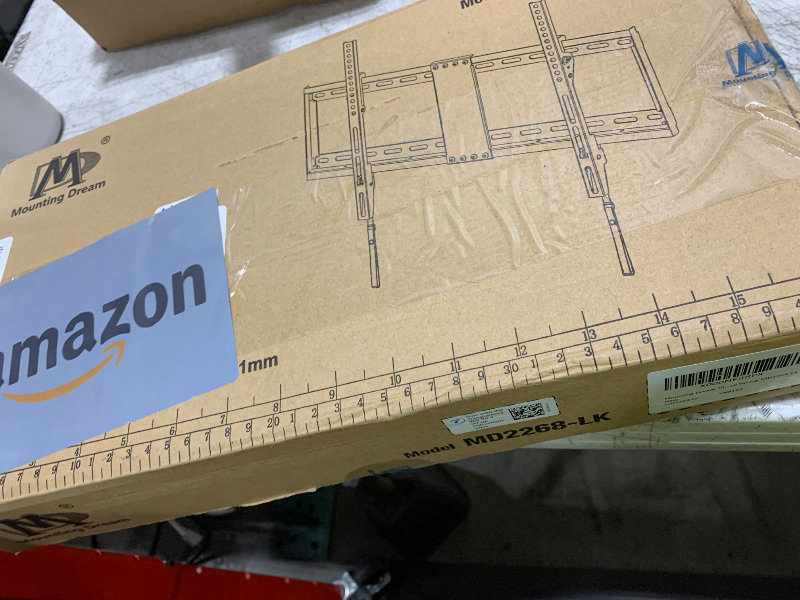 Photo 1 of Mounting Dream UL Listed TV Mount for Most 37-75 Inch TV, Universal Tilt TV Wall Mount Fit 16", 18", 24" Stud with Loading Capacity 132lbs, Max Vesa 600 x 400mm, Low Profile Flat Wall Mount Bracket