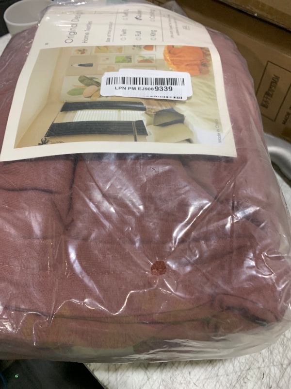 Photo 1 of AMWAN Duvet Cover Set, Queen, Brick Red, Jersey Knit Cotton, 100% Cotton, 3 Pieces, Modern Style, Bed Linen
