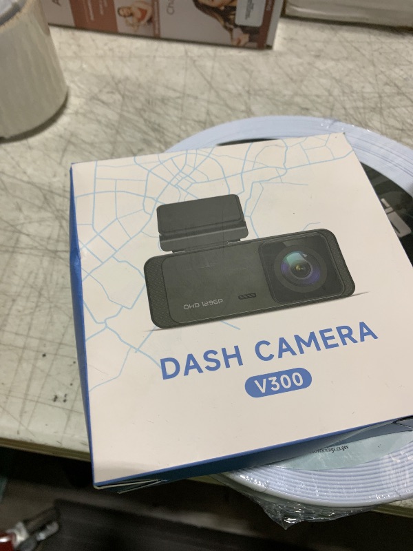 Photo 1 of Dash Cam 1296P Front Dashcam, V300 WiFi Dash Camera for Cars with App, Night Vision, Mini Hidden Single Car Camera, Loop Recording, 24H Parking Mode, Support 256GB Max, Black