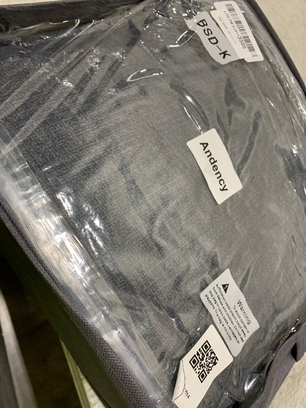 Photo 1 of Andency Black White Gray Comforter King Size, 3 Pieces Patchwork Striped Bed Set (104x90 Inch), Soft Microfiber Down Alternative Bedding with Corner Loops