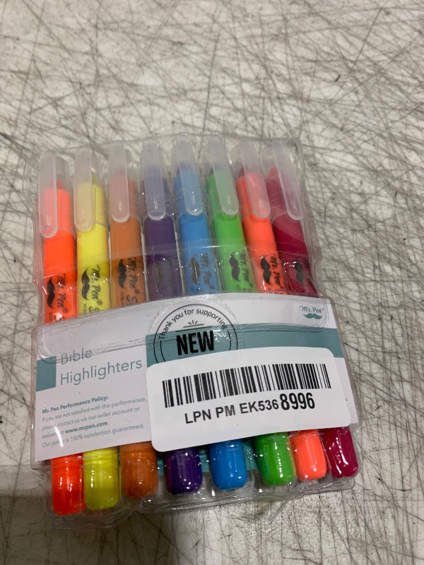 Photo 1 of Mr. Pen No Bleed Gel Highlighter, Bible Highlighters, Assorted Colors, Pack of 8