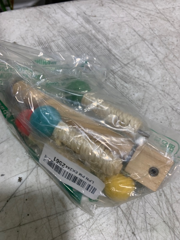 Photo 1 of Bird Stand Perch Toy, Interactive Spinning Parakeet Toys, Wooden Exercise Wheel Parrot Toy, Enrichment Cockatiel Toy for Birds Cage, Bird Cage Accessories Perch Toys for Budgies (S)