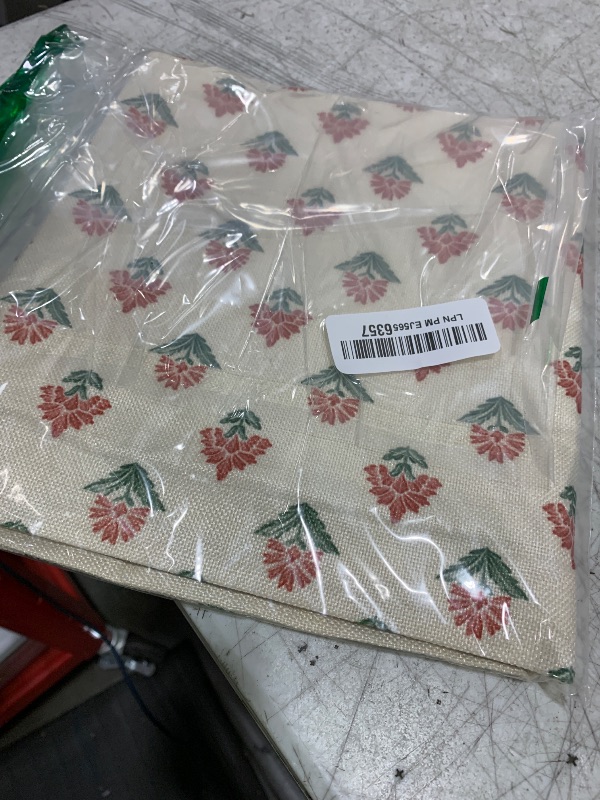 Photo 1 of PANDICORN Block Print Throw Pillow Covers 18x18 Inch Set of 2 Green and Red Vintage Floral Boho Outdoor Fall Christmas Decorations Decorative Throw Pillows Cases for Home Bed Living Room Couch Decor