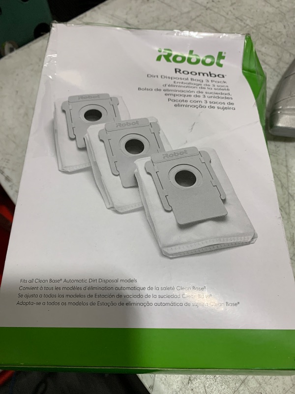 Photo 1 of iRobot Authentic Replacement Parts - 3 Count (Pack of 1) Dirt Disposal Bags Compatible with Roomba Clean Base Models i1+, i3+, i4+, i5+, i7+, i8+, Combo j8+, j9+