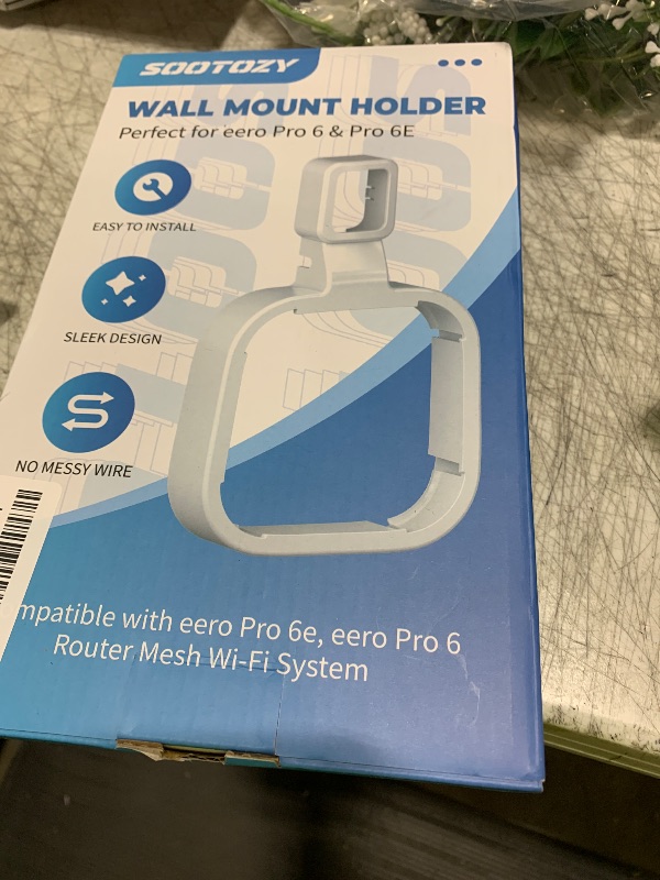 Photo 1 of Wall Mount Holder for eero Pro 6e/Pro 6 Mesh Wi-Fi System,Outlet Wall Mount Stand Bracket for eero Pro 6e tri-Band Mesh,Wall Bracket for eero Pro 6 Extender Router Wire Organizer (1)