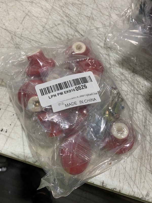 Photo 1 of SWZHAI 10 Pcs Red Ceramic Cabinet Knobs, Round Shaped Drawer Knobs Kitchen Cabinet Dresser Pulls Handles, Decorative Cabinets Door Knob for Furniture Cupboard Closet