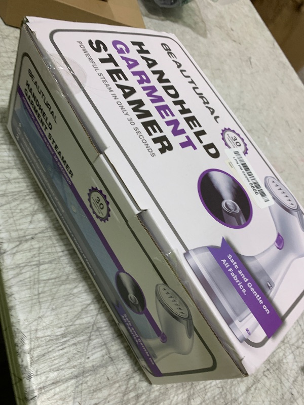 Photo 1 of BEAUTURAL Steamer for Clothes, Portable Handheld Garment Fabric Wrinkles Remover, 30-Second Fast Heat-up, Auto-Off, Large Detachable Water Tank