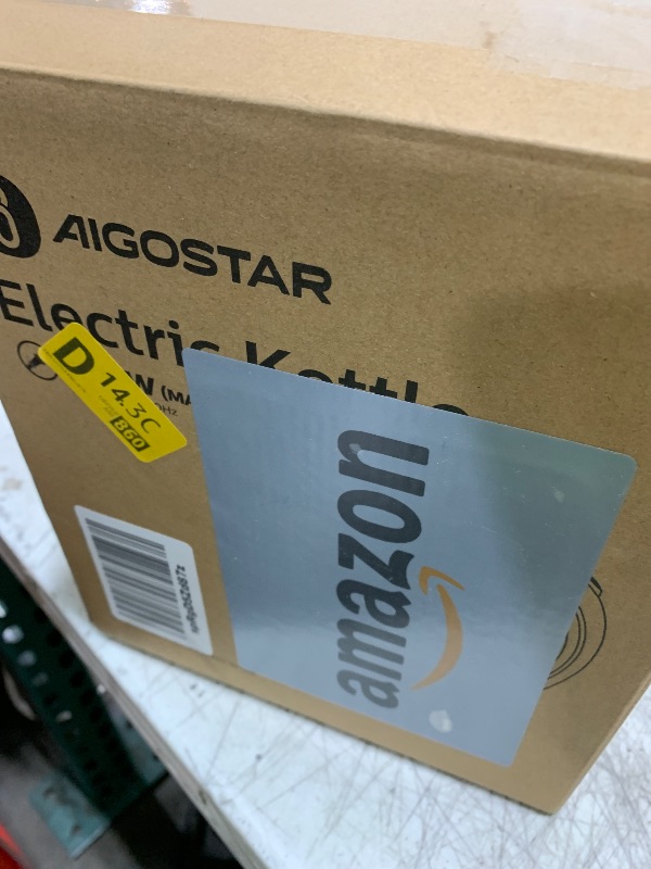 Photo 1 of Aigostar Electric Kettle, 1500W Cordless Electric Tea and Hot Water Kettle with Filter, LED Illuminated, High Borosilicate Glass, No BPA, Auto Shutoff, Boil-Dry Protection, 360° Base, 1.7 Liter