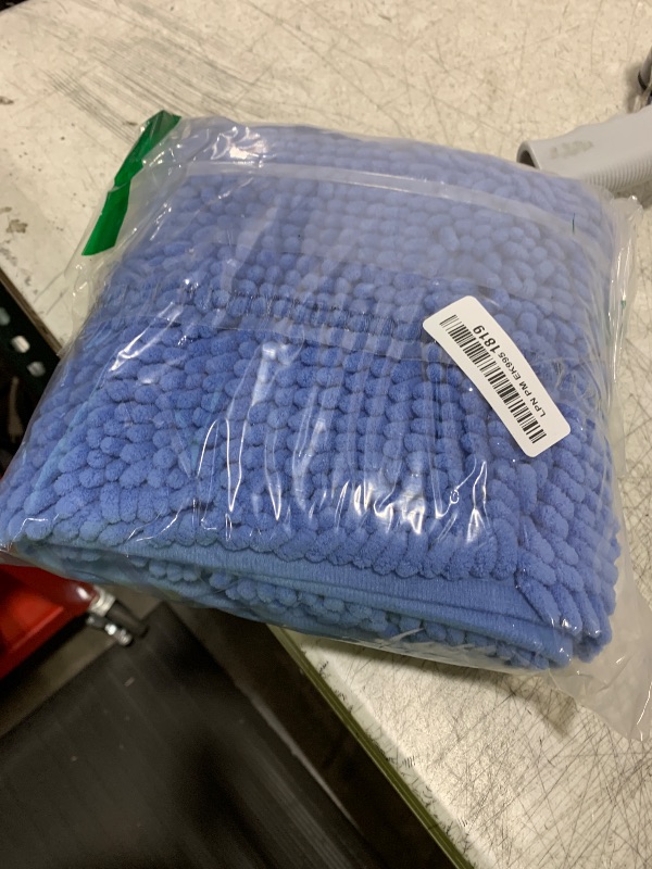 Photo 1 of OLANLY Bathroom Rugs 24x16, Extra Soft Absorbent Chenille Bath Rugs, Rubber Backing Quick Dry, Machine Washable Bath Mats for Bathroom Floor, Tub and Shower, Home Decor Accessories, Cornflower Blue