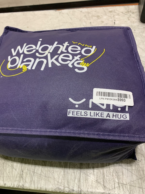 Photo 1 of YnM Weighted Blanket — Organic Long Stapled Cotton Material with Premium Glass Beads (Infinite, 48''x72'' 15lbs), Suit for One Person(~140lb) Use on Twin/Full Bed