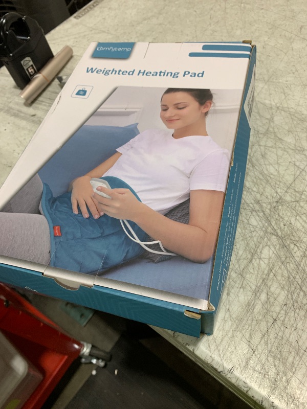 Photo 1 of Comfytemp Weighted Heating Pad for Back & Cramps, Father's Day Gifts, Birthday Gifts for Mom Dad Women Men, 2.2lb Electric Neck Shoulder Heat Pad for Pain Relief, FSA HSA Eligible, 2H Auto-Off, 12x24