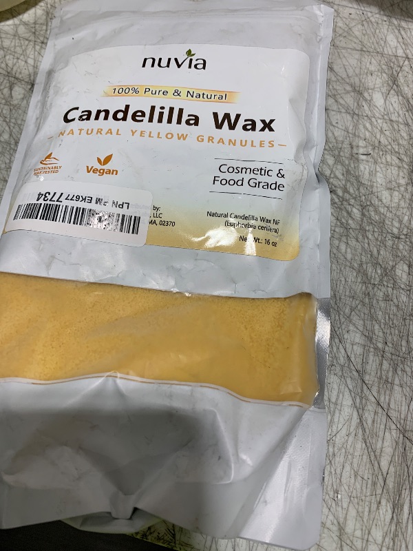 Photo 1 of Candelilla Wax - 100% Pure & Natural, Vegan, Cosmetic & Food Grade, Granule Form; 16oz