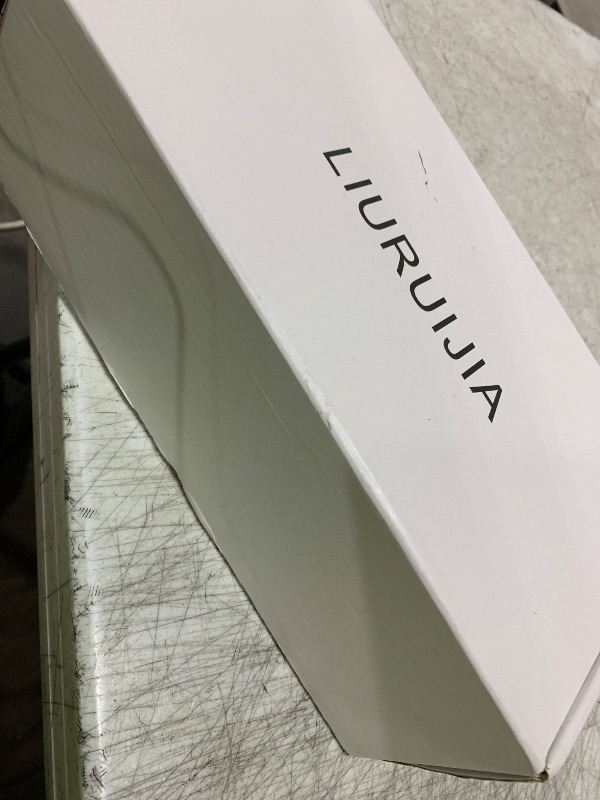 Photo 1 of LIURUIJIA Women's Buckle Strap Low Block Heel Dress Shoes Bridal Wedding Heels Pumps White Matte 41 US 8.5